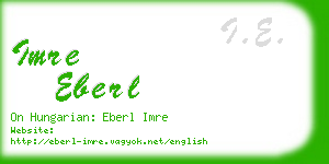 imre eberl business card